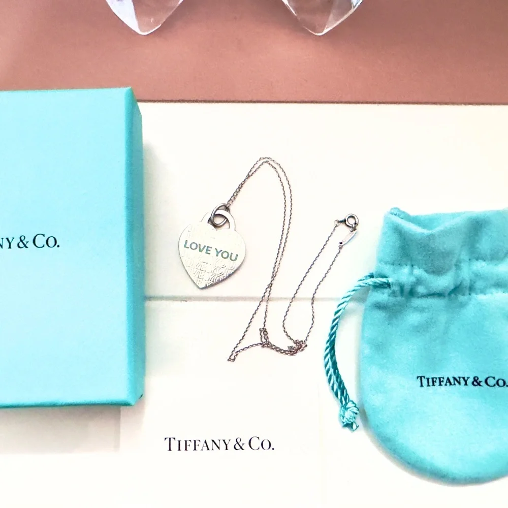 Tiffany & Co. I Love You Heart Charm Necklace - Picture 4 of 7